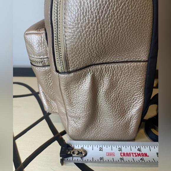 Coach Crome Metallic Taupe Backpack Pebbled Leather Excellent Condition - Picture 7 of 14